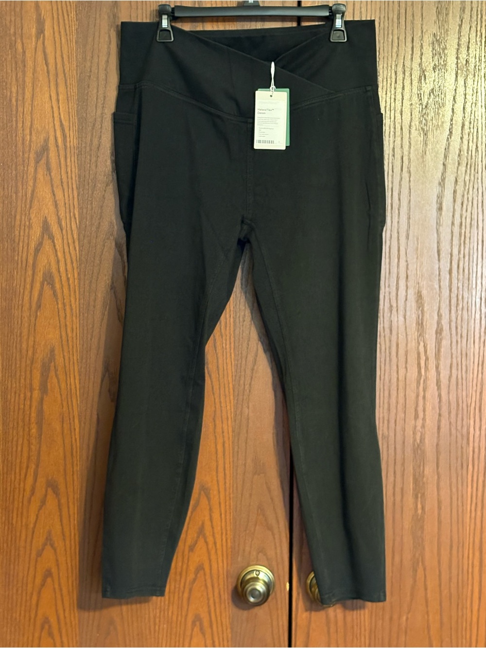 HALARA Black denim High-Rise Leggings  Tag XL 7/8